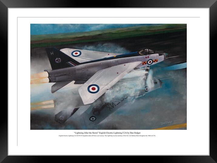“Lightning After the Storm” English Electric Light Framed Mounted Print by Aviator Art Studio