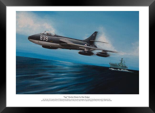 “Tag!” Hawker Hunter by Dan Hedger Framed Print by Aviator Art Studio