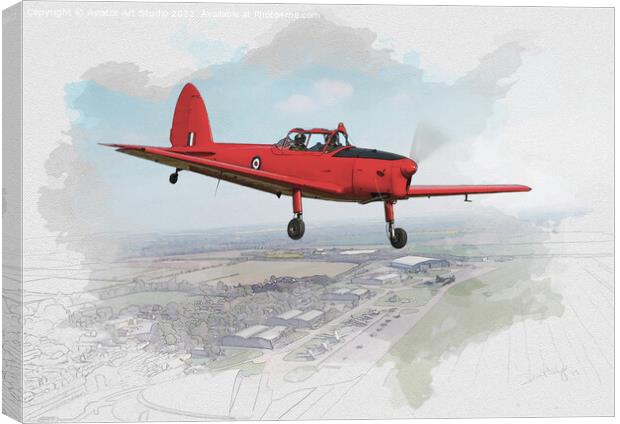 The 'Royal' de Havilland Chipmunk T10 Canvas Print by Aviator Art Studio