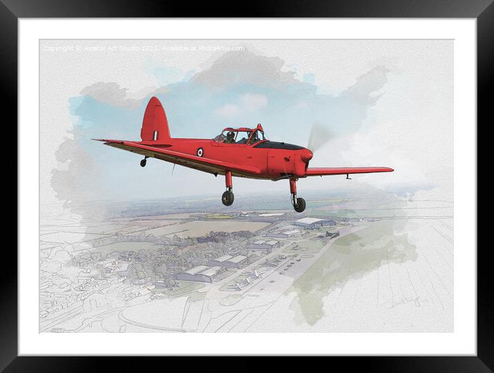 The 'Royal' de Havilland Chipmunk T10 Framed Mounted Print by Aviator Art Studio