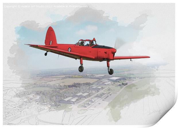 The 'Royal' de Havilland Chipmunk T10 Print by Aviator Art Studio
