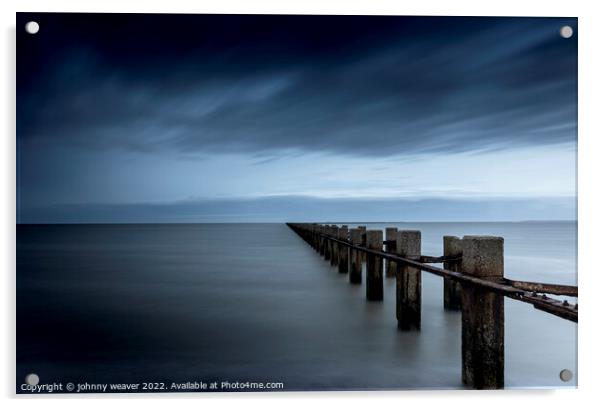 Shoebury East Boom in Colour Long Exposure  Acrylic by johnny weaver