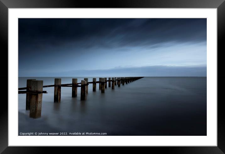 Shoebury East Boom in Colour Long Exposure Framed Mounted Print by johnny weaver