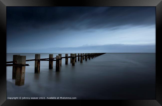 Shoebury East Boom in Colour Long Exposure Framed Print by johnny weaver