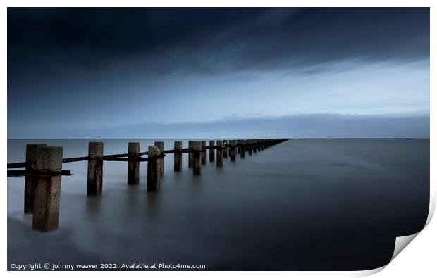 Shoebury East Boom in Colour Long Exposure Print by johnny weaver