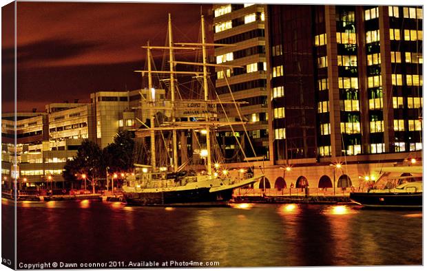 Lord Nelson at Canary Wharf, Docklands Canvas Print by Dawn O'Connor