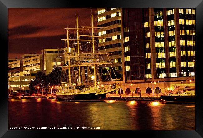 Lord Nelson at Canary Wharf, Docklands Framed Print by Dawn O'Connor