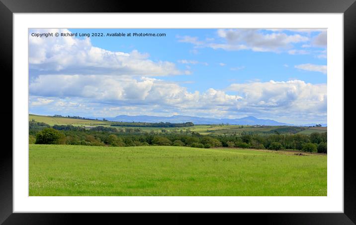 A view over Scottish farmland Framed Mounted Print by Richard Long