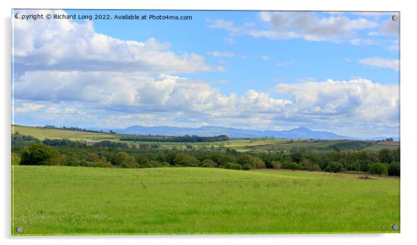 A view over Scottish farmland Acrylic by Richard Long