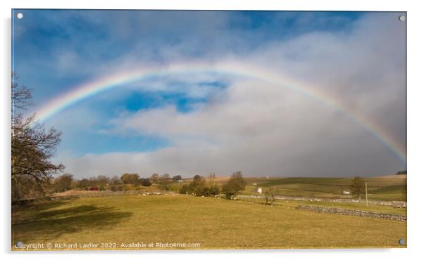 Bowlees Teesdale Rainbow Acrylic by Richard Laidler