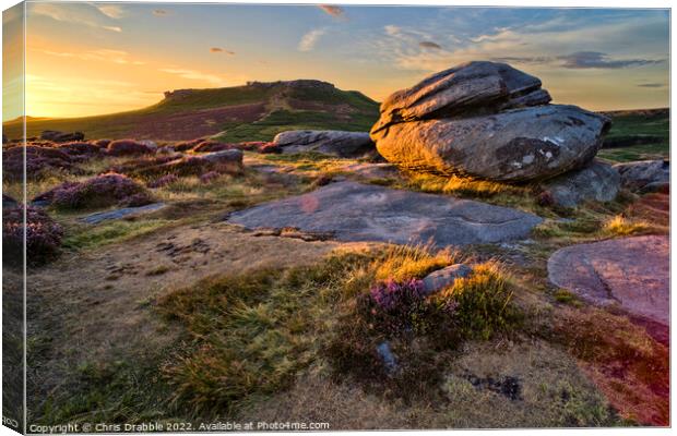 Higger Tor from Carl Wark Canvas Print by Chris Drabble