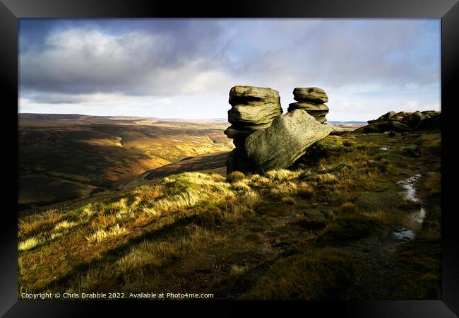 Kinder Scout's Northern Edges Framed Print by Chris Drabble