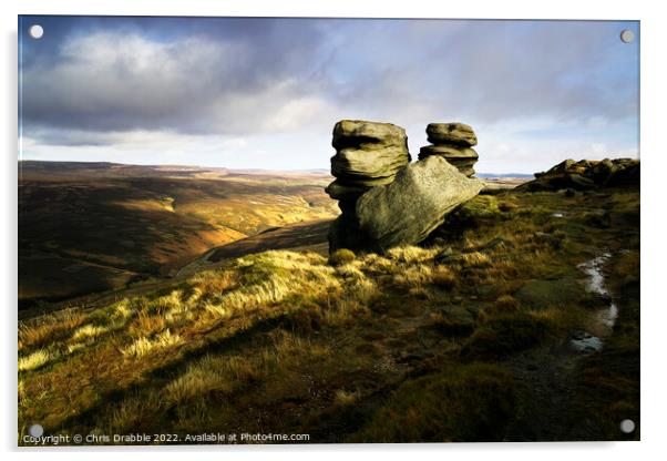 Kinder Scout's Northern Edges Acrylic by Chris Drabble