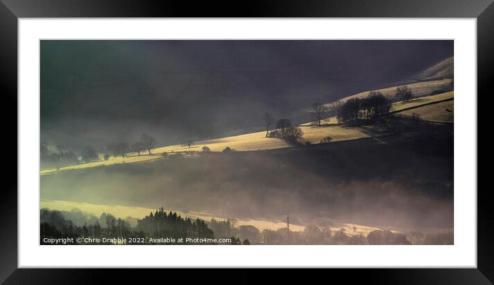 Winter colours in the Derwent Valley Framed Mounted Print by Chris Drabble