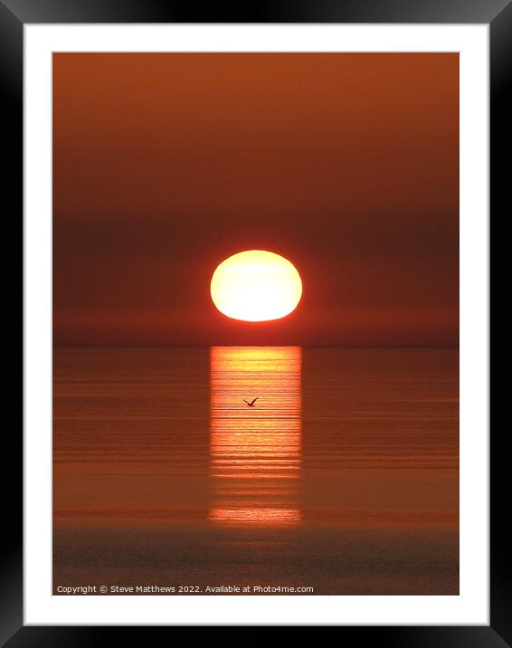 Sunset Westward Ho! Framed Mounted Print by Steve Matthews