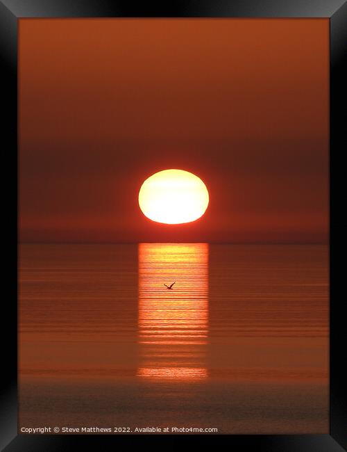 Sunset Westward Ho! Framed Print by Steve Matthews