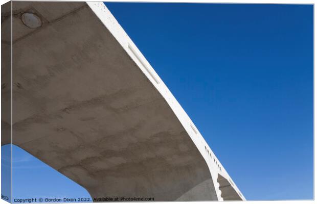 Section of a pre-cast bridge in Toledo Ohio Canvas Print by Gordon Dixon