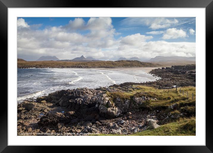 Achnahaird Beach on the Coigach Peninsula Scotland Framed Mounted Print by Heidi Stewart