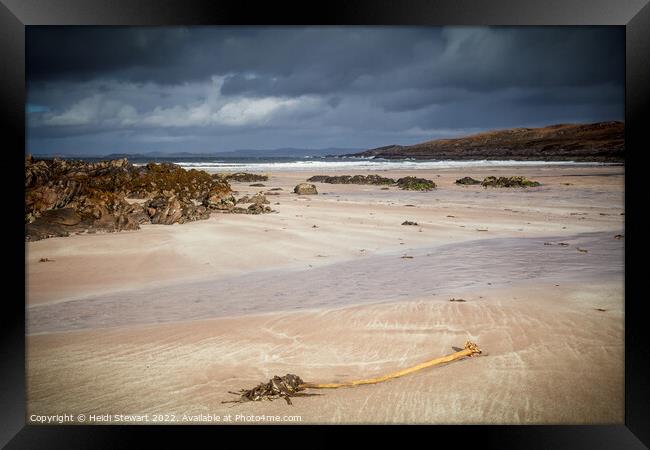 Achnahaird Beach on the Coigach Peninsula Scotland Framed Print by Heidi Stewart