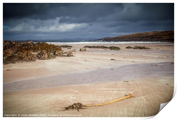Achnahaird Beach on the Coigach Peninsula Scotland Print by Heidi Stewart