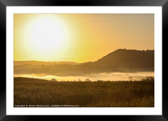 Shropshire Sunrise Framed Mounted Print by Simon Marlow