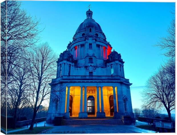 Ashton Memorial Illuminated Canvas Print by Michele Davis