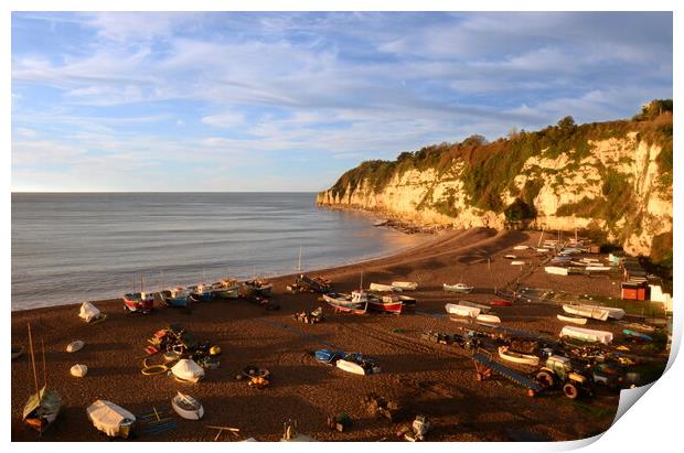 Bustling Beer Beach Print by David Neighbour