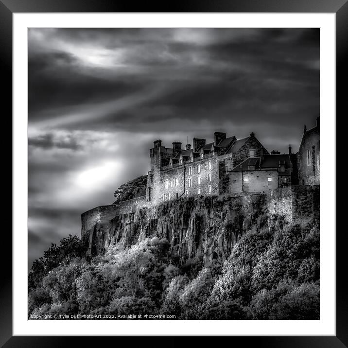 Stirling Castle in Monochrome Framed Mounted Print by Tylie Duff Photo Art