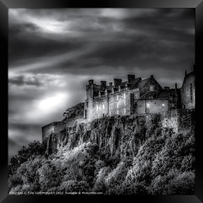 Stirling Castle in Monochrome Framed Print by Tylie Duff Photo Art
