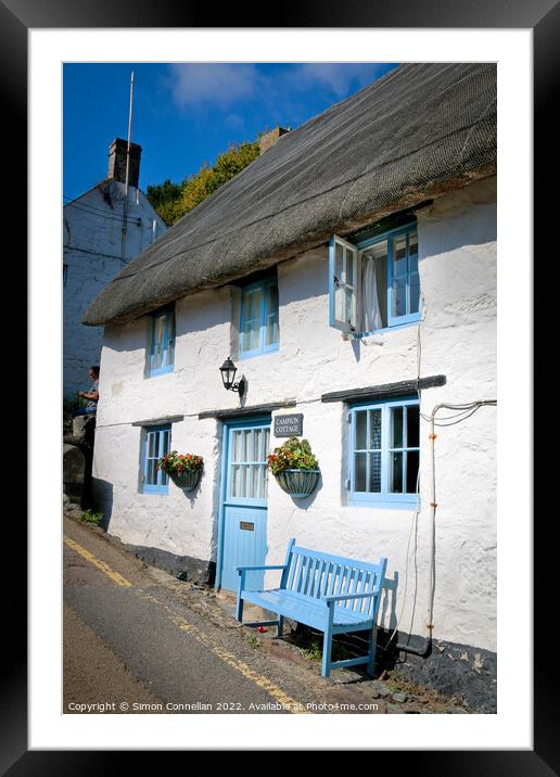 Campion Cottage, Cadgewith Framed Mounted Print by Simon Connellan