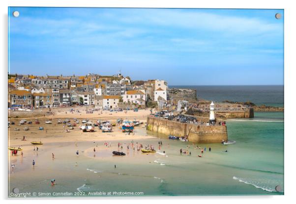 St Ives, Cornwall Acrylic by Simon Connellan