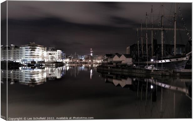 Bristol and the SS Great Britain  Canvas Print by Les Schofield