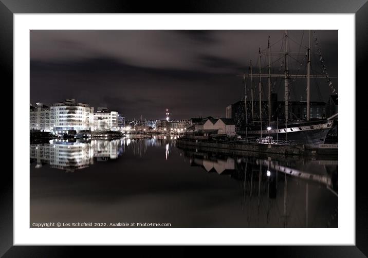 Bristol and the SS Great Britain  Framed Mounted Print by Les Schofield