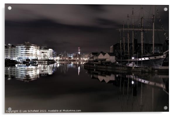 Bristol and the SS Great Britain  Acrylic by Les Schofield