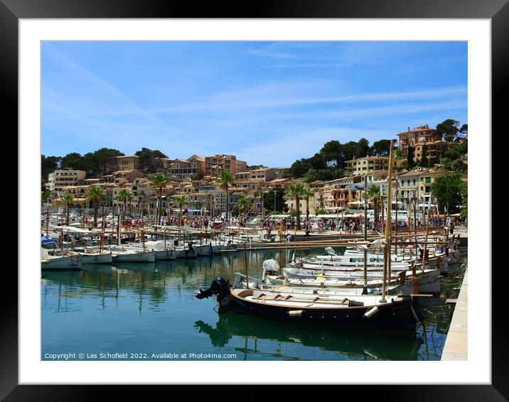 Port Soller Mallorca Framed Mounted Print by Les Schofield