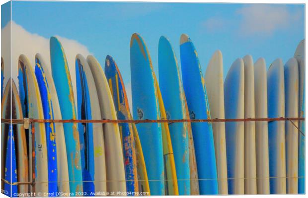 Surfboards Stack Canvas Print by Errol D'Souza