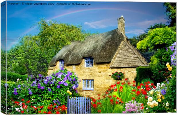 English Cottage Garden Canvas Print by Alison Chambers
