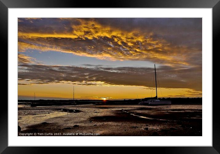 Sunset Ravenglass Cumbria Framed Mounted Print by Tom Curtis