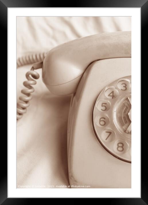 Back to the 70's Retro Telephone Framed Mounted Print by Imladris 