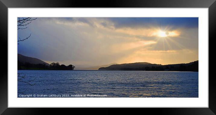 Coniston Water Framed Mounted Print by Graham Lathbury