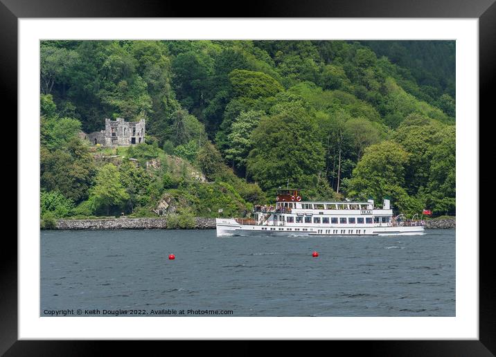 MV Teal passes Claife Viewing Station Framed Mounted Print by Keith Douglas