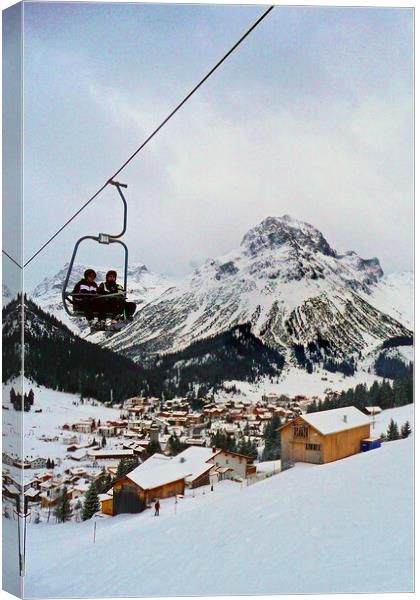 Winter Wonderland in Lech am Arlberg Canvas Print by Andy Evans Photos