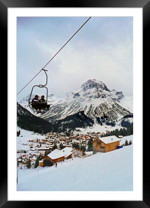 Winter Wonderland in Lech am Arlberg Framed Mounted Print by Andy Evans Photos