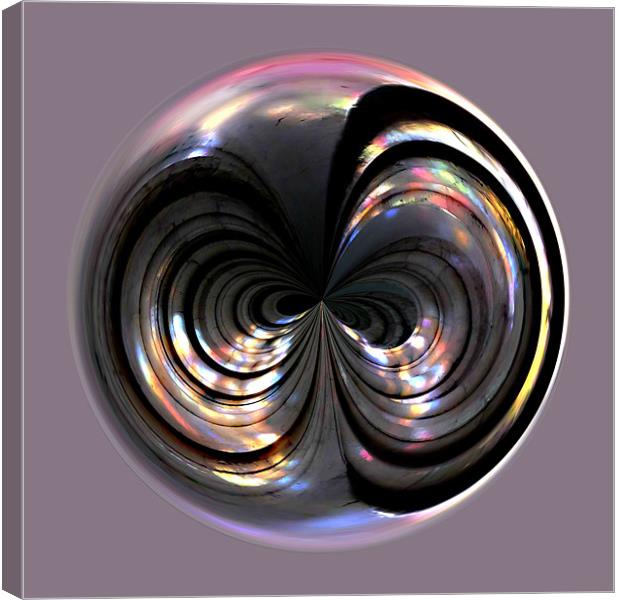 Spherical Paperweight in steel Canvas Print by Robert Gipson