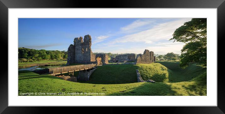 Ogmore Castle Mid Glamorgan Wales Framed Mounted Print by Chris Warren