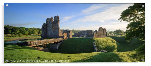 Ogmore Castle Mid Glamorgan Wales Acrylic by Chris Warren