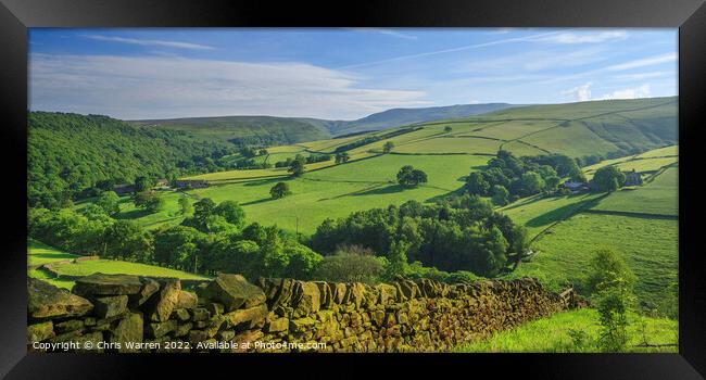 Hayfield High Peak Derbyshire England Framed Print by Chris Warren