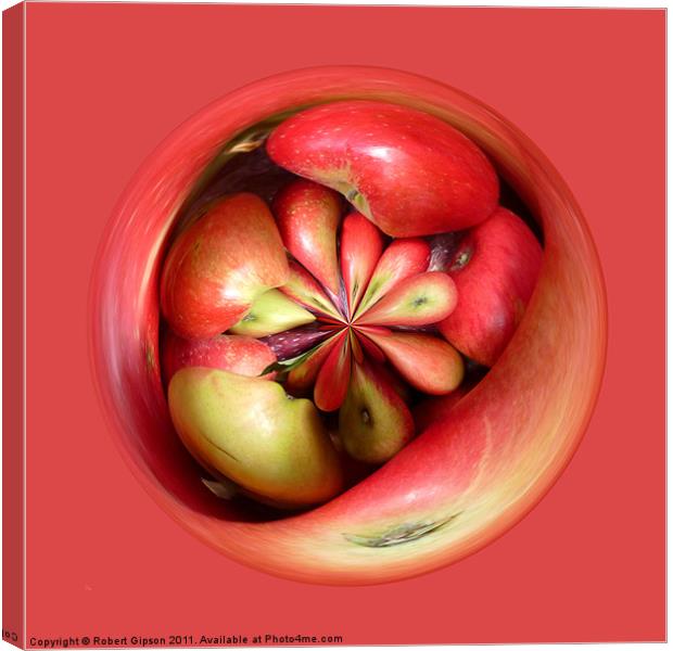 Spherical Paperweight Apple Crush Canvas Print by Robert Gipson