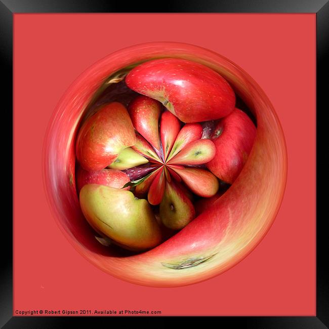 Spherical Paperweight Apple Crush Framed Print by Robert Gipson