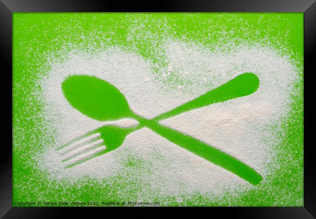 the fork and spoon imprint Framed Print by Sergio Delle Vedove